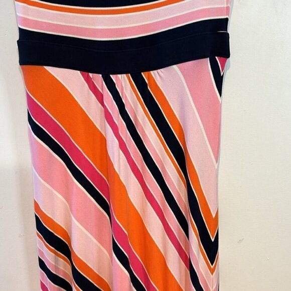 Land’s end stretch Lycra striped maxi dress size small - Picture 7 of 14